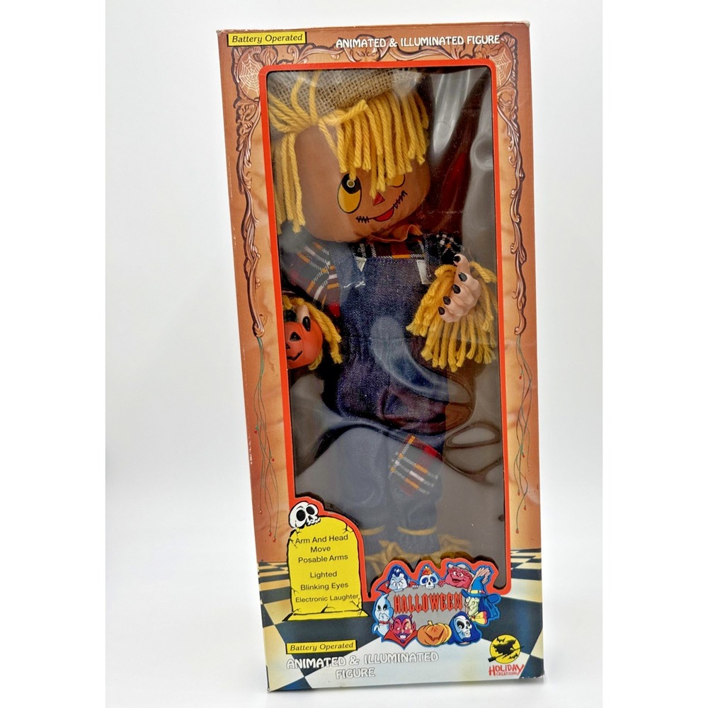 Halloween Holiday Creations Animated & Illuminated Scarecrow (see video) 90s